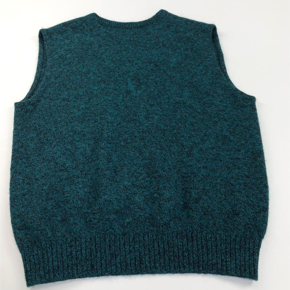 Jantzen VTG XL USA V-Neck Mens Sleeveless Sweater Vest Green MINT - Picture 4 of 6
